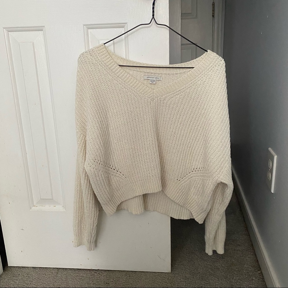 V-Nevk Cropped American Eagle Sweater